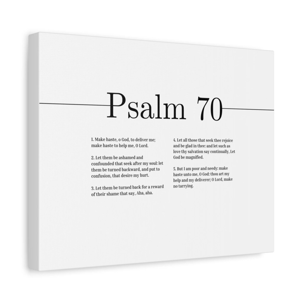 Scripture Canvas Let God Be Magnified Psalm 70 Christian Wall Art Bible Verse